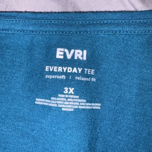 EVRI Teal Short Sleeve Women's Top - Picture 3 of 3